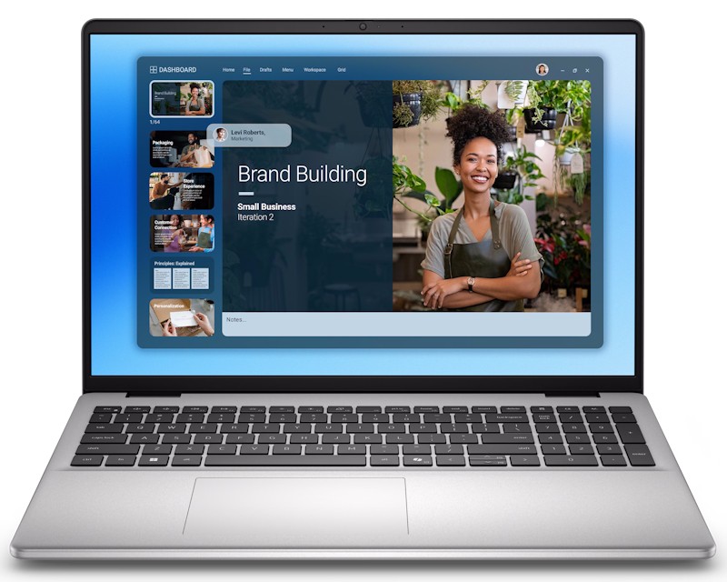 DELL 16 DC16251 16 inch FHD+ 300nits Core 5 120U 16GB 512GB SSD Backlit FP metalni silver laptop 